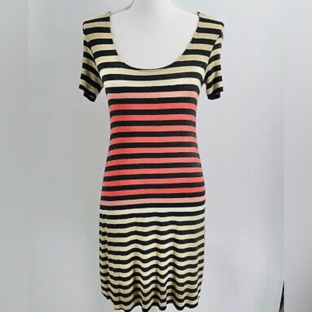 Bailey 44 ombre striped jersey knit shirt dress size medium